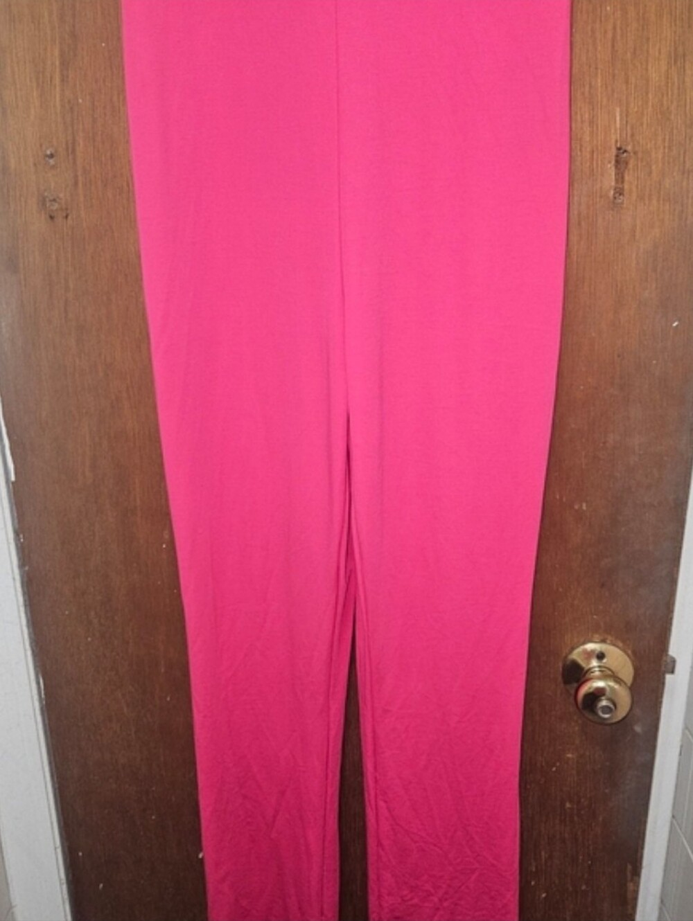 bebe Hot Pink Lace-Panel Jumpsuit - Picture 5 of 5